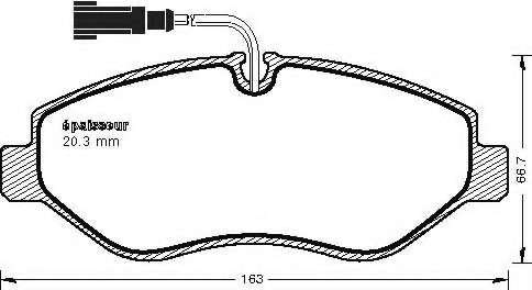 Комплект тормозных колодок, дисковый тормоз