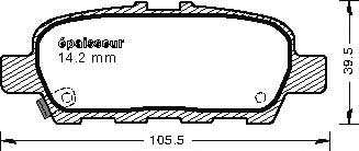Комплект тормозных колодок, дисковый тормоз