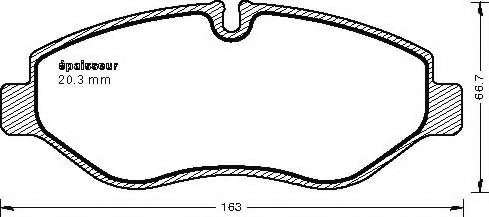 Комплект тормозных колодок, дисковый тормоз