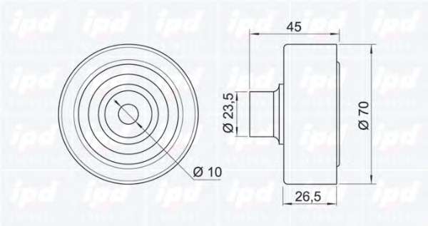 Паразитный / ведущий ролик, поликлиновой ремень