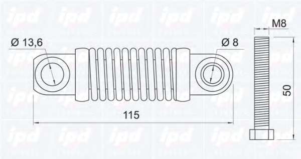 Натяжитель ремня, клиновой зубча