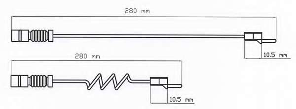 Сигнализатор, износ тормозных колодок