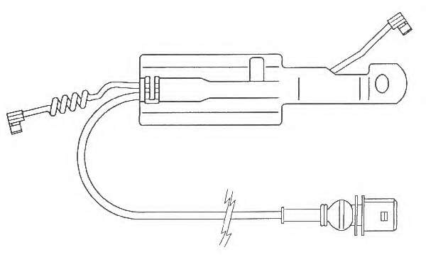 Сигнализатор, износ тормозных колодок