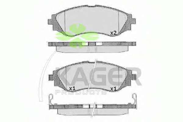 Комплект тормозных колодок, дисковый тормоз