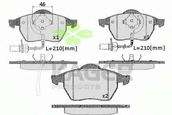 Комплект тормозных колодок, дисковый тормоз
