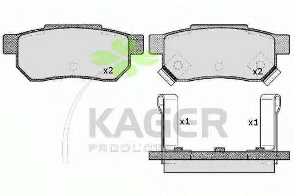 Комплект тормозных колодок, дисковый тормоз