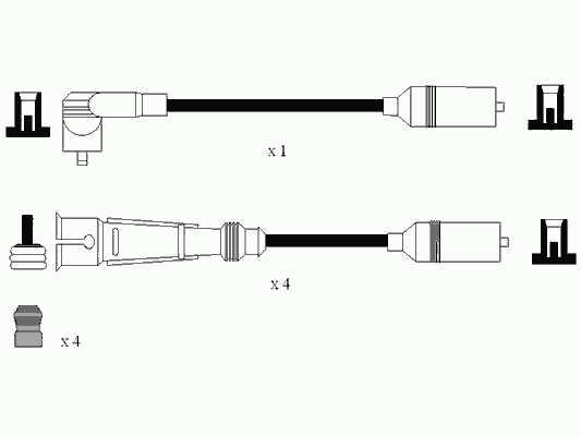 Комплект проводів високої напруги