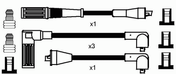 Комплект проводів високої напруги