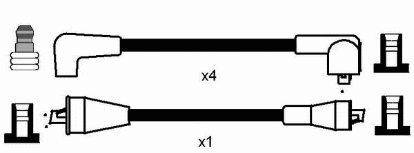 Комплект проводів високої напруги