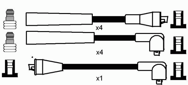 Комплект проводів високої напруги
