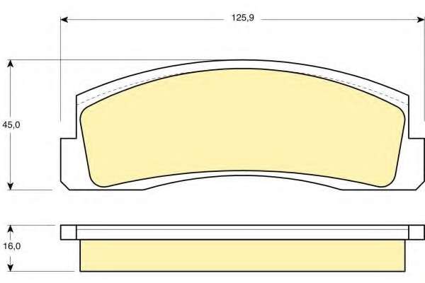 Комплект тормозных колодок, дисковый тормоз