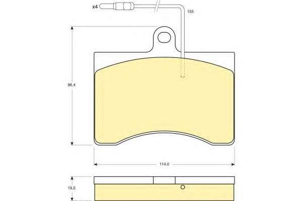 Комплект тормозных колодок, дисковый тормоз