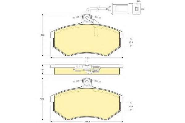 Комплект тормозных колодок, дисковый тормоз