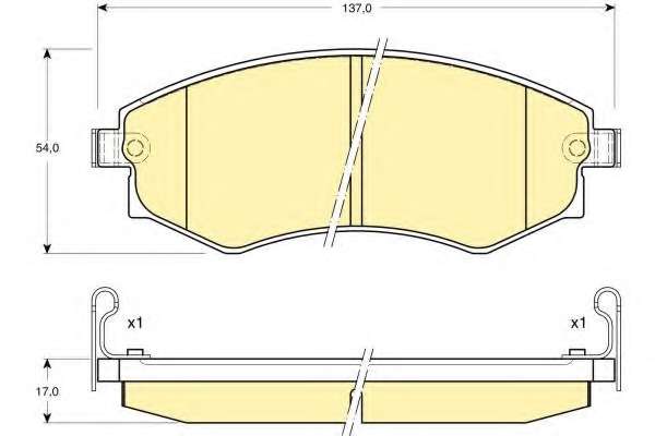 Комплект тормозных колодок, дисковый тормоз