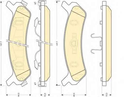 Комплект тормозных колодок, дисковый тормоз
