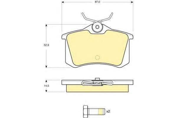 Комплект тормозных колодок, дисковый тормоз