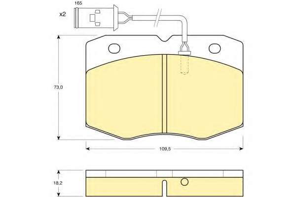 Комплект тормозных колодок, дисковый тормоз