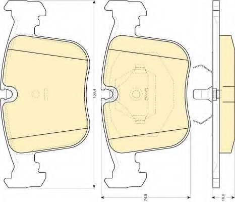 Комплект тормозных колодок, дисковый тормоз