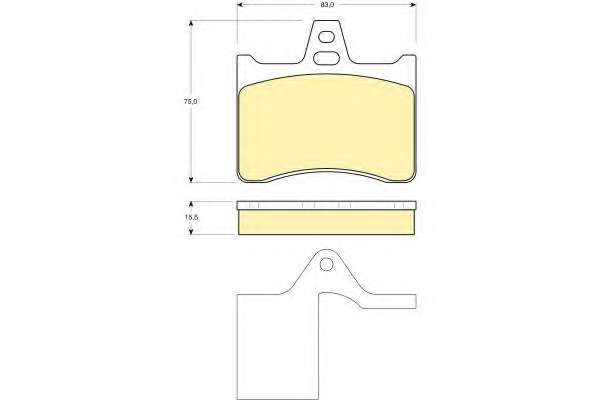 Гальмівні колодки, дискове гальмо (набір)