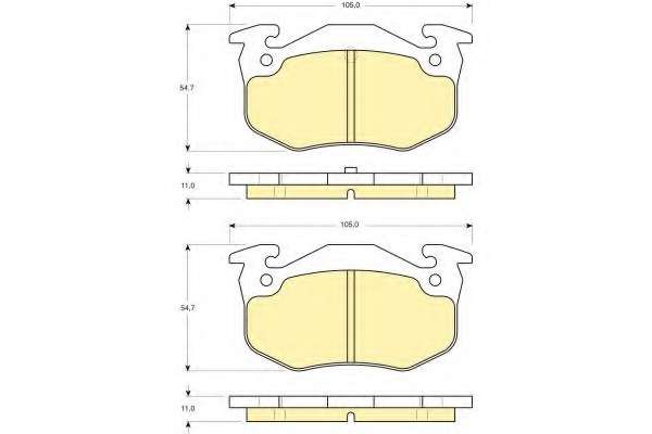 Гальмівні колодки, дискове гальмо (набір)