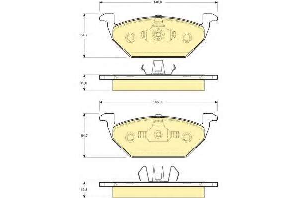Комплект тормозных колодок, дисковый тормоз