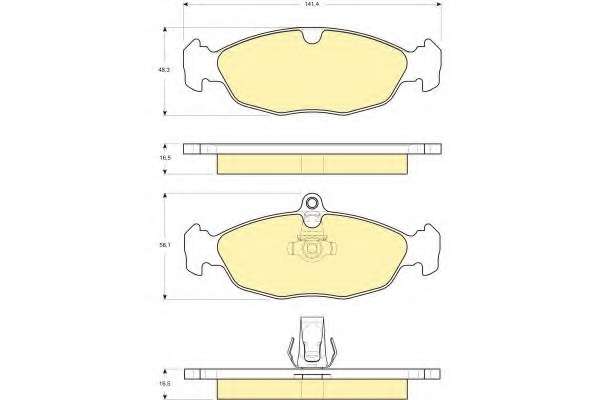 Комплект тормозных колодок, дисковый тормоз