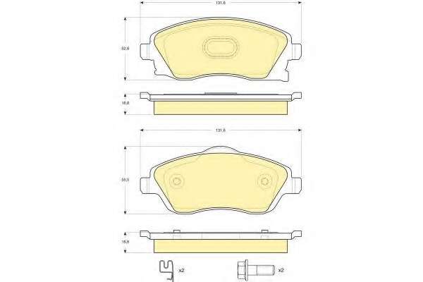 Комплект тормозных колодок, дисковый тормоз