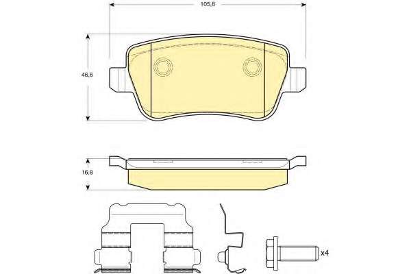 Комплект тормозных колодок, дисковый тормоз