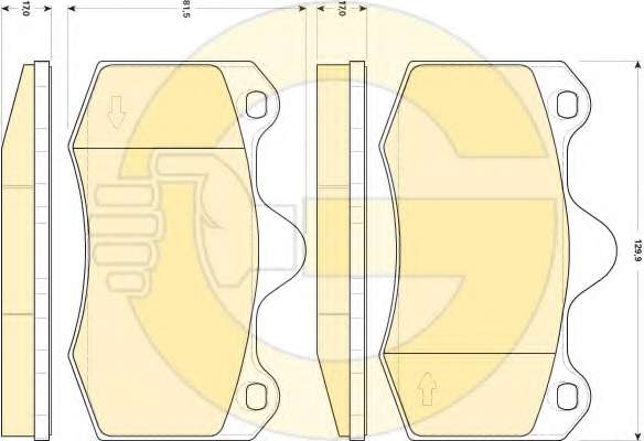 Комплект тормозных колодок, дисковый тормоз
