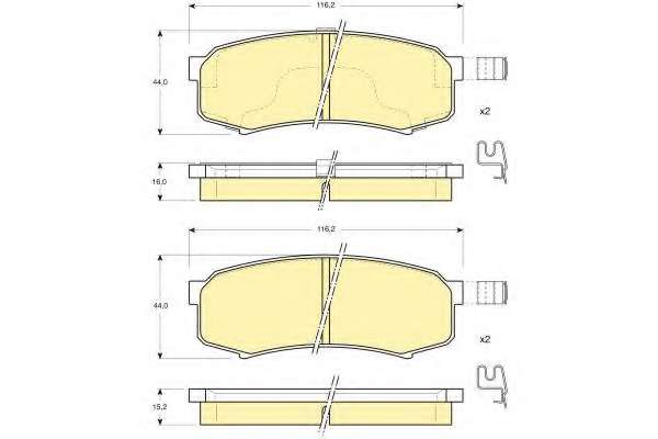 Комплект тормозных колодок, дисковый тормоз