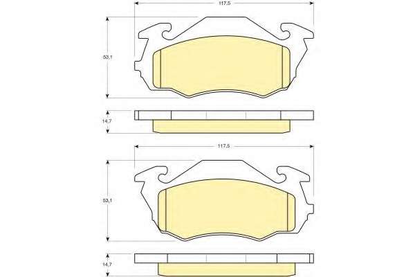 Комплект тормозных колодок, дисковый тормоз