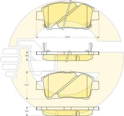 Комплект тормозных колодок, дисковый тормоз