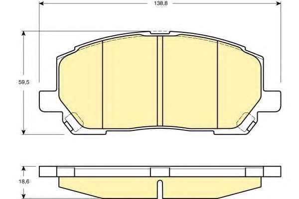 Комплект тормозных колодок, дисковый тормоз