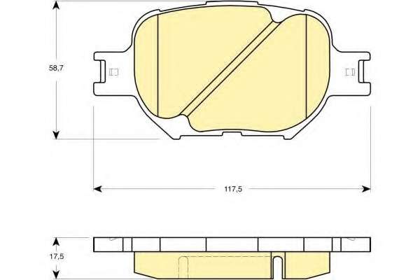 Комплект тормозных колодок, дисковый тормоз
