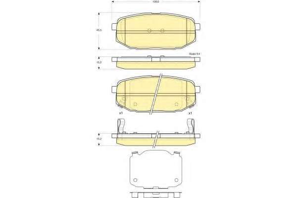 Комплект тормозных колодок, дисковый тормоз