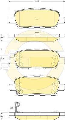 Гальмівні колодки, дискове гальмо (набір)