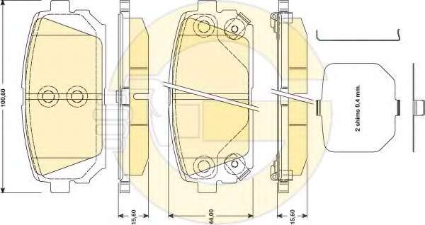 Комплект тормозных колодок, дисковый тормоз