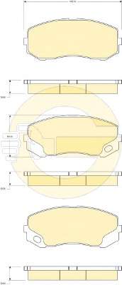 Комплект тормозных колодок, дисковый тормоз