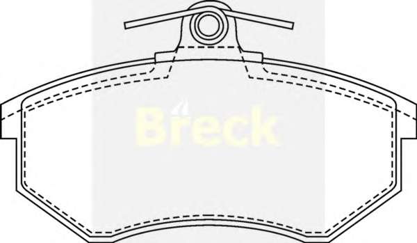 Колодки гальмівні (передні) VW Caddy II/Golf -04 (119x69.5x16.2)