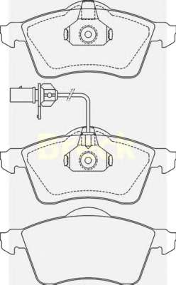 Колодки гальмівні (передні) VW T4 90-03 R15 (з датчиком)