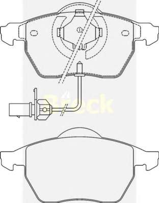 Колодки гальмівні (передні) Audi A4/A6/Skoda Superb/VW Passat 1.9TDI/2.5TDI 96- (з датчиками)