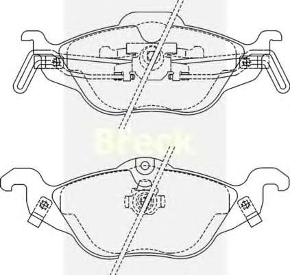 Колодки гальмівні (передні) Opel Astra G 1.2/2.0DTI 98- (Ate)