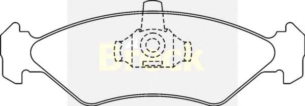 Комплект тормозных колодок, дисковый тормоз
