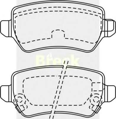 Колодки гальмівні (задні) Opel Combo 01- (з комплектом планок опори прижимних)
