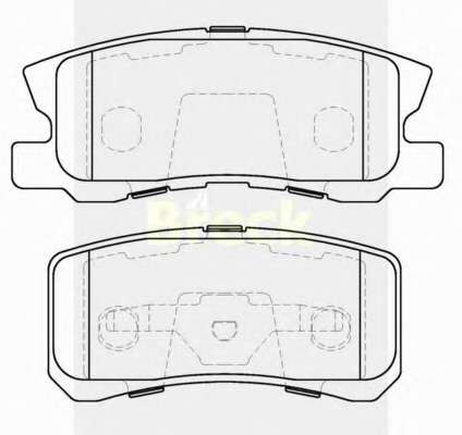 Колодки гальмівні (задні) Mitsubishi Outlander/Lancer/Pajero 00-