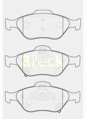 Колодки гальмівні (передні) Toyota Yaris 1.0-1.4 05-