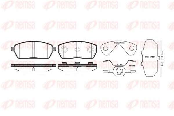 Комплект тормозных колодок, дисковый тормоз