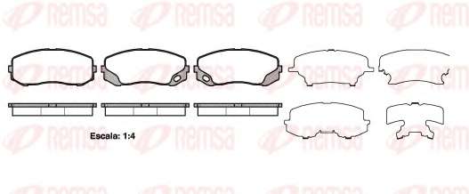 Комплект тормозных колодок, дисковый тормоз