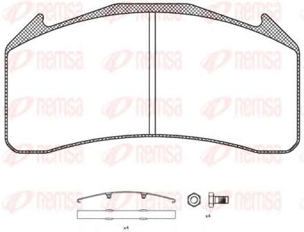 Комплект тормозных колодок, дисковый тормоз