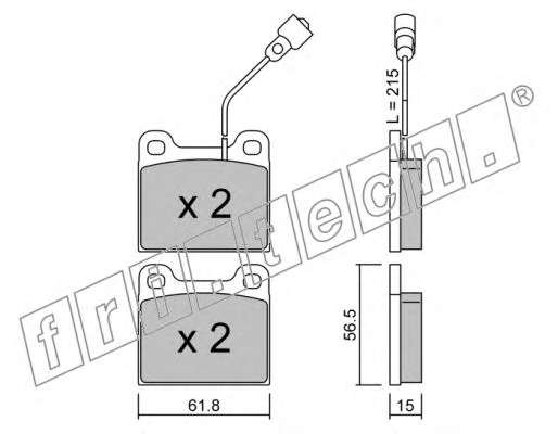 Комплект тормозных колодок, дисковый тормоз